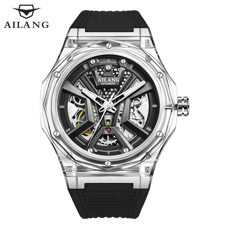 AILANG Men’s Women’s Automatic Mechanical Watch Transparent Case Wristwatches