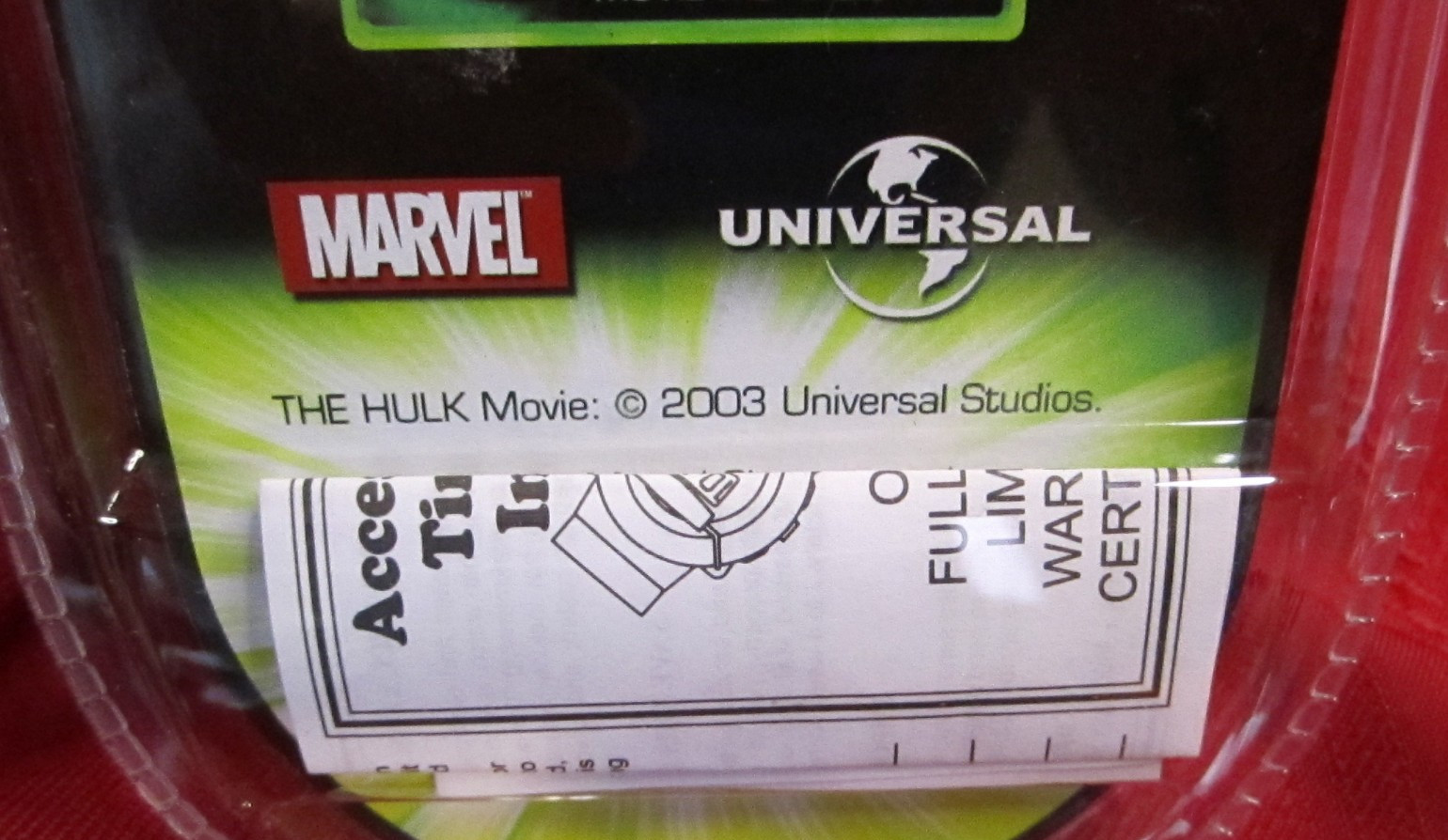 NEW 2003 Marvel Incredible Hulk Official Movie Merchandise Digital Wrist Watch