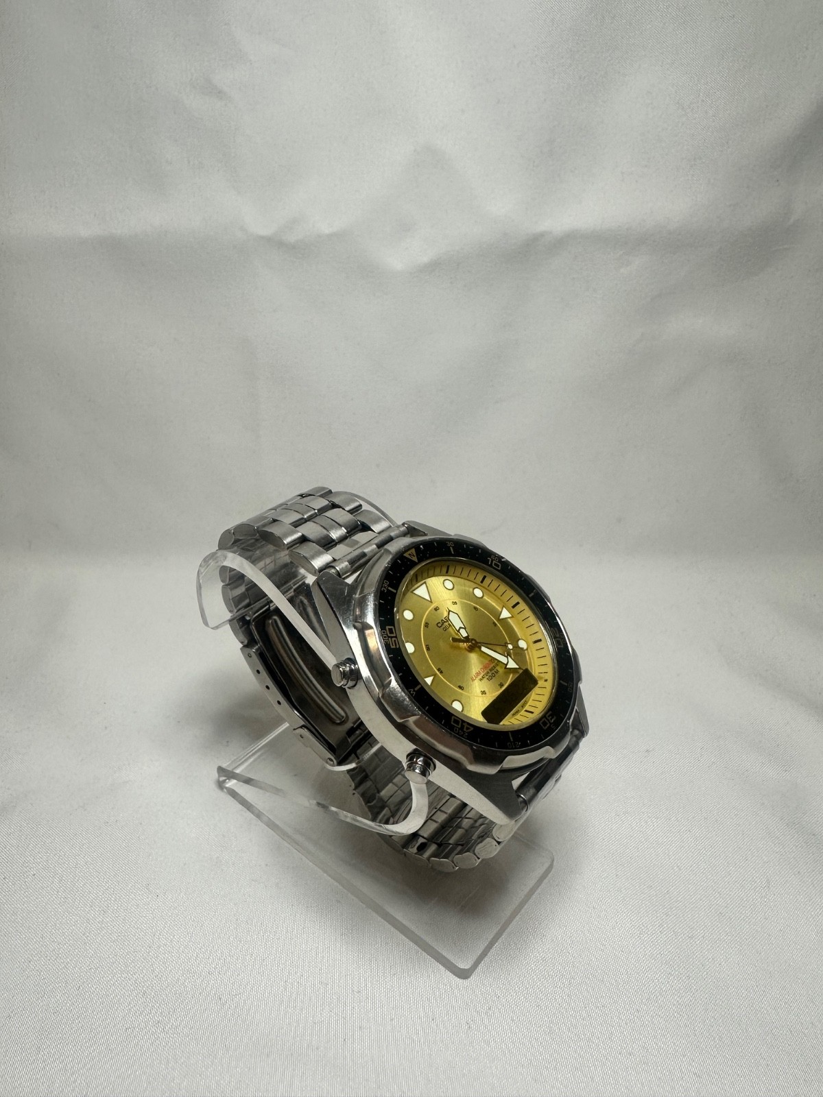 Vintage Casio AMW-320D Ana-Digi Diver Arnie Champagne Dial Module 1374 “Arnie”