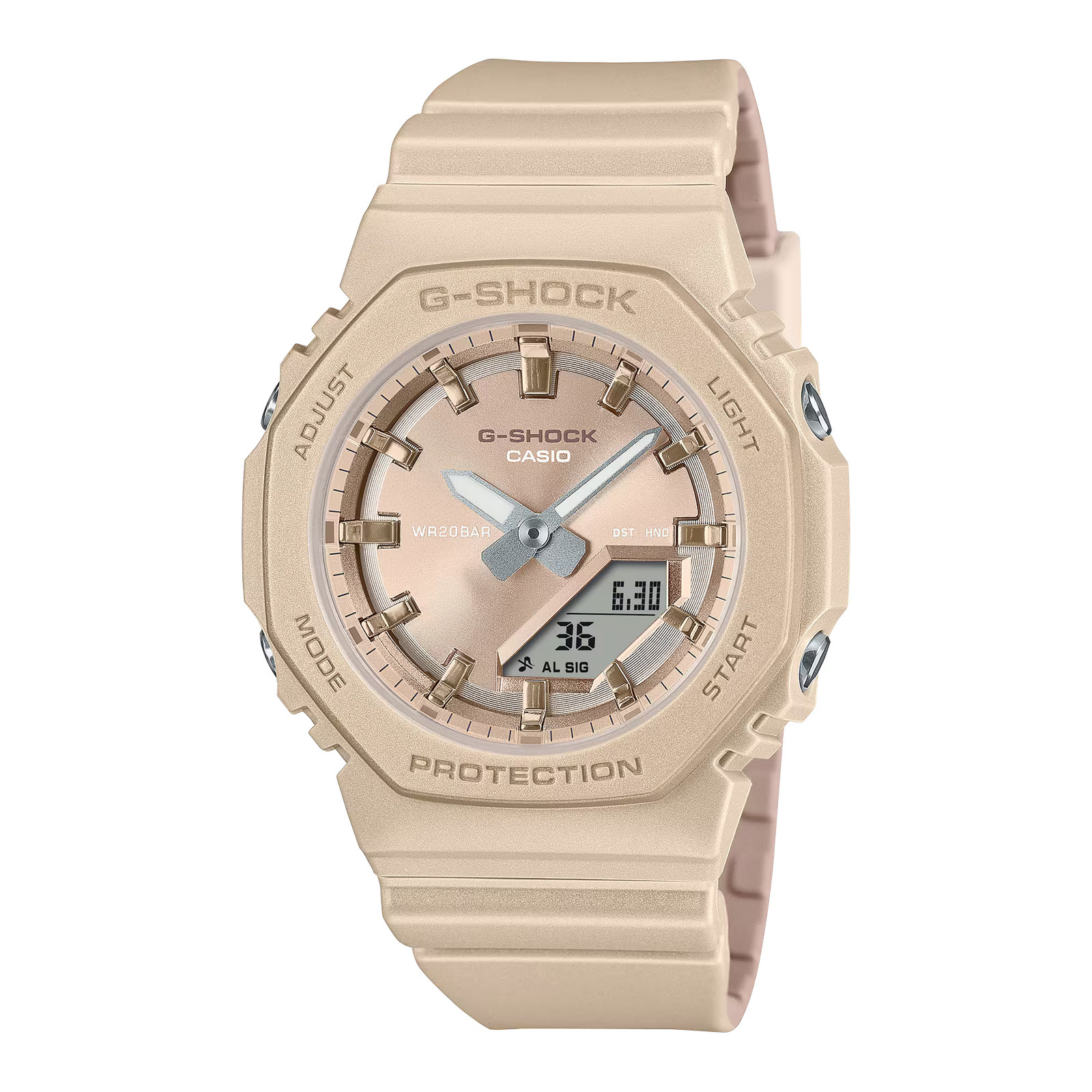 CASIO G-SHOCK GMA-P2100ST-9A Beige Matte Metallic Analog Digital Women Watch