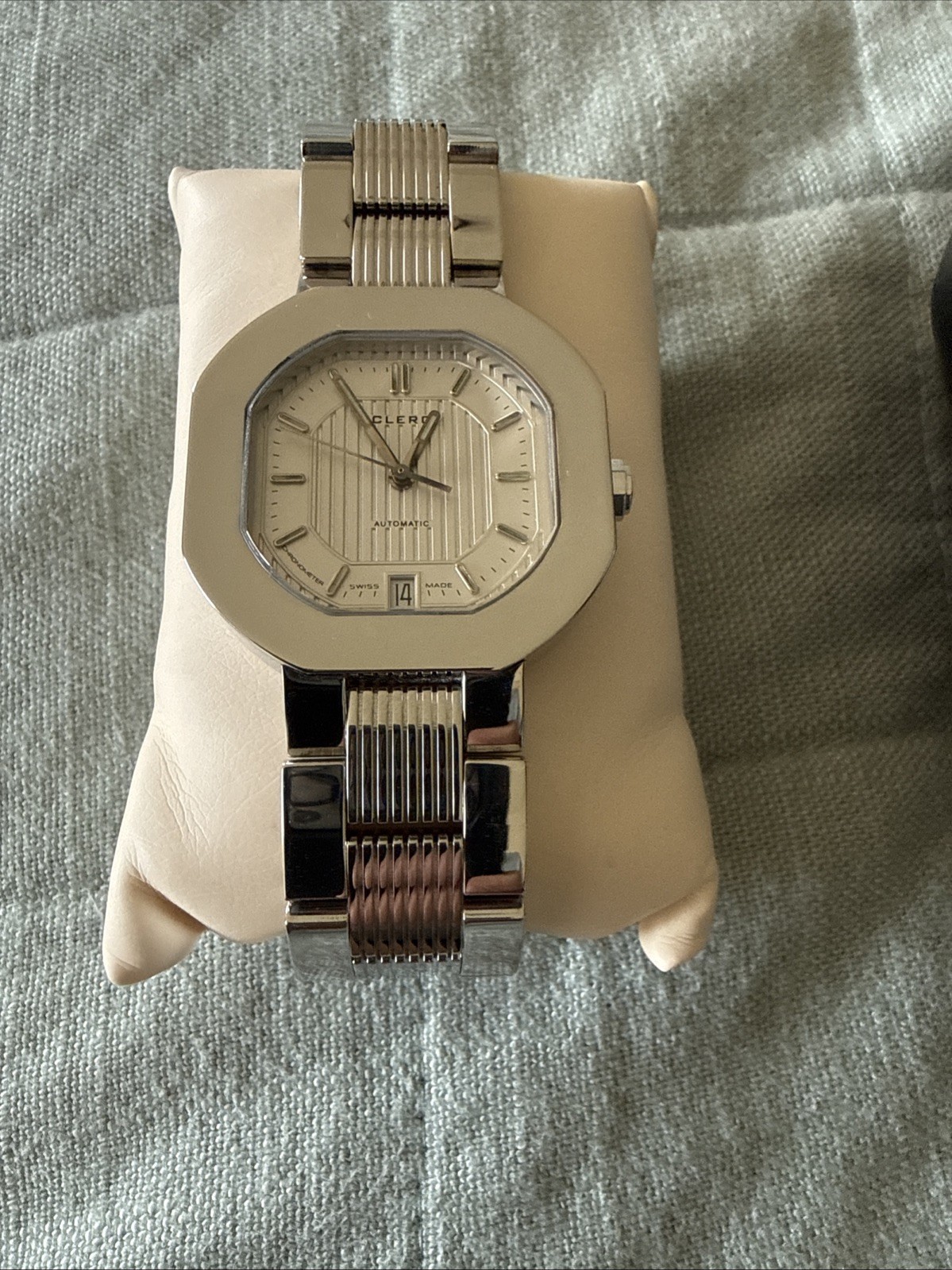 CLERC CHRONOMETER Geneve STAINLESS STEEL BRACELET AUTOMATIC DATE