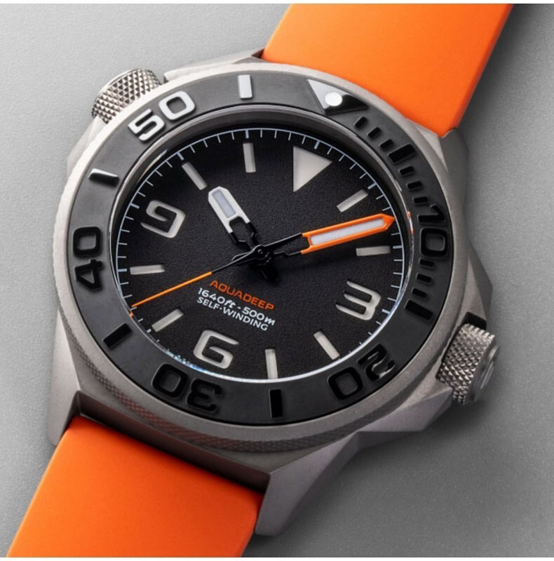 UNDONE AQUADEEP SIGNAL Automatic Titanium Silicone Gray Orange Men’s Watch