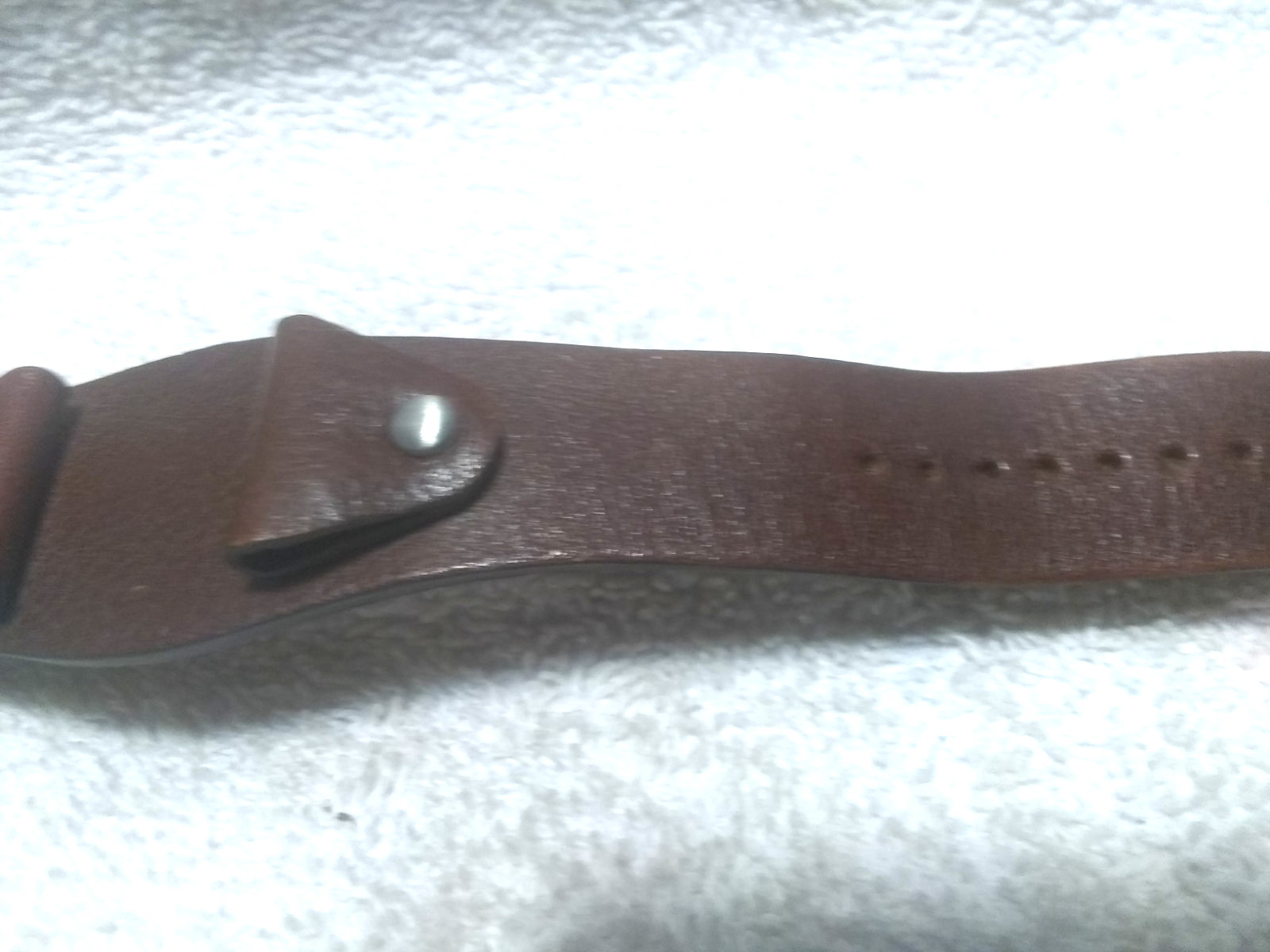 Fossil Watch Brown Leather Replacement Band 1 Piece Strap Great Shape