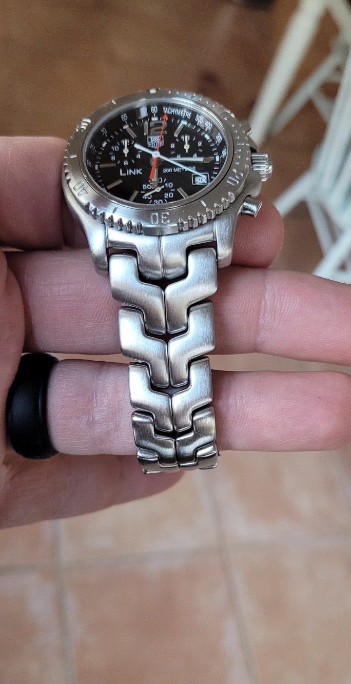 TAG Heuer CT1111.BA0550 Mens Link Chronograph Watch Black Silver Jason Bourne