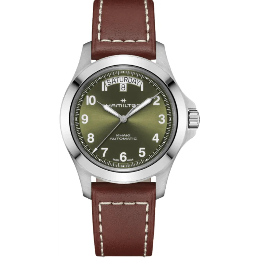 New Hamilton Khaki Field King Auto Day-Date Green Dial Men’s Watch H64475560
