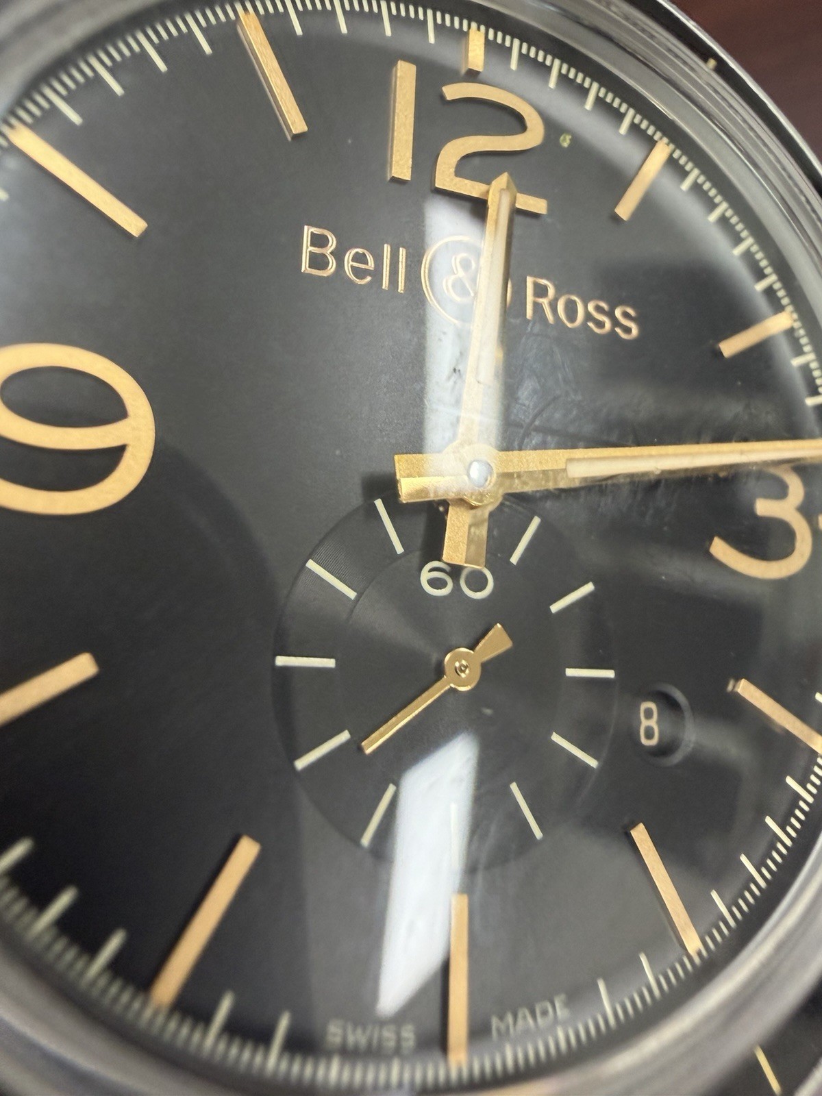 Bell & Ross BR 123 Men’s Automatic 41mm Black Dial Brown Leather 100m Date