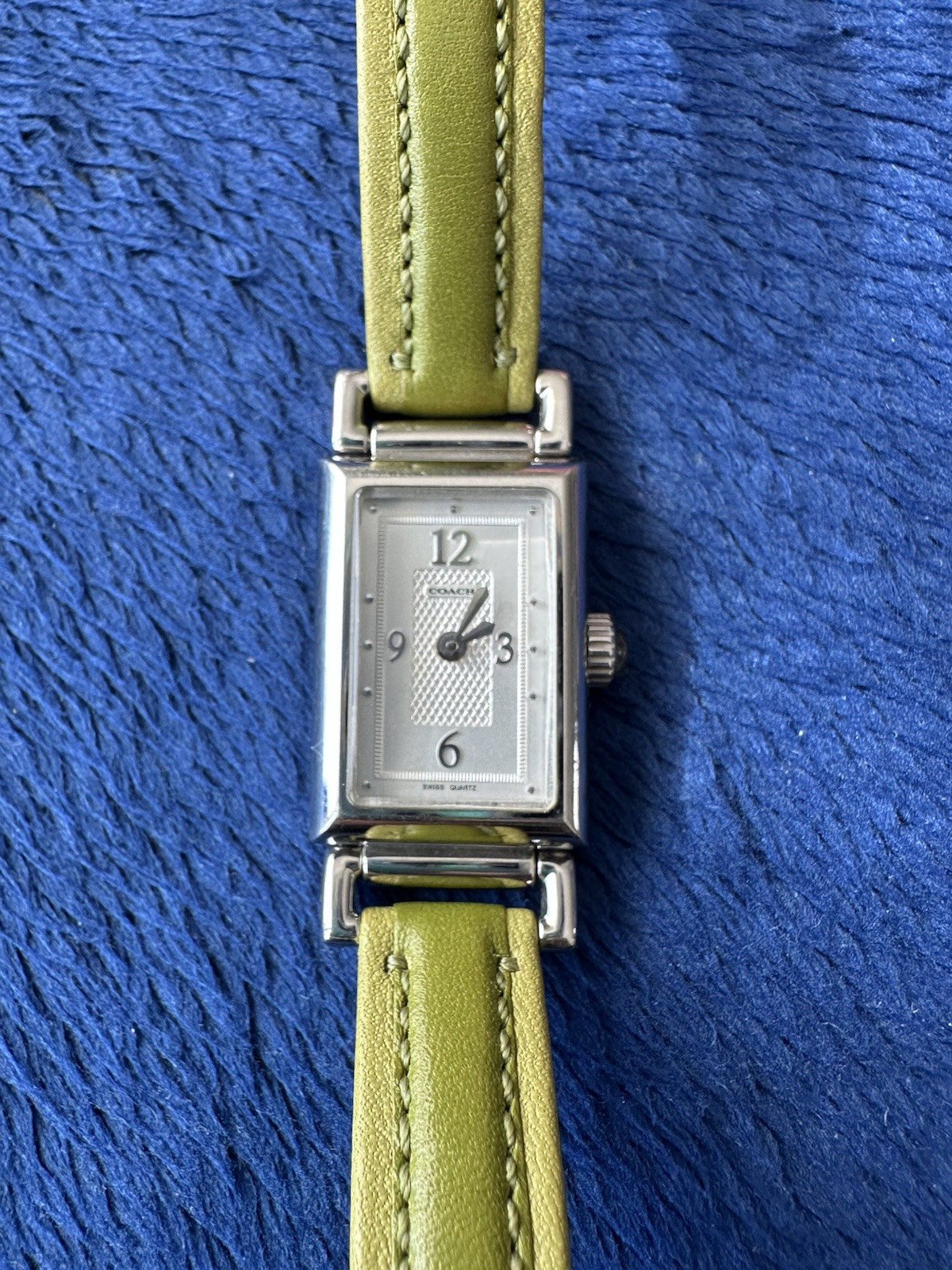 Vtg Women’s Coach Olive Green Women’s Watch, 0820, 8.5in Long
