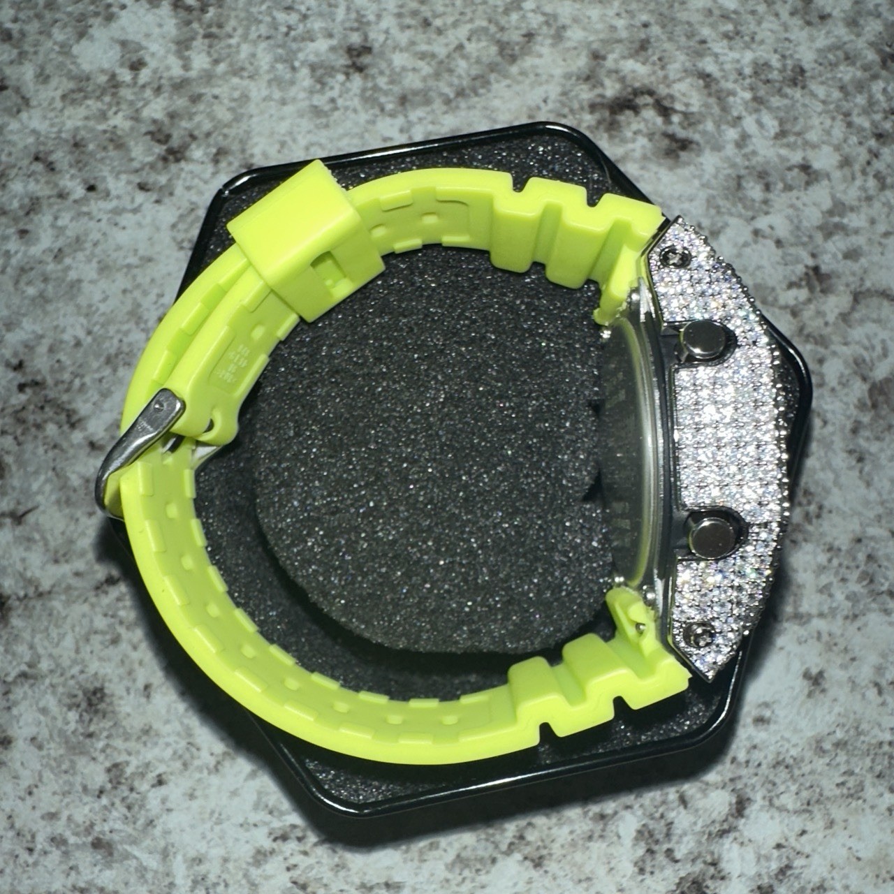 Iced Out Moissanite Mod Casio GSHOCK GA2100 “Lime” Brand New