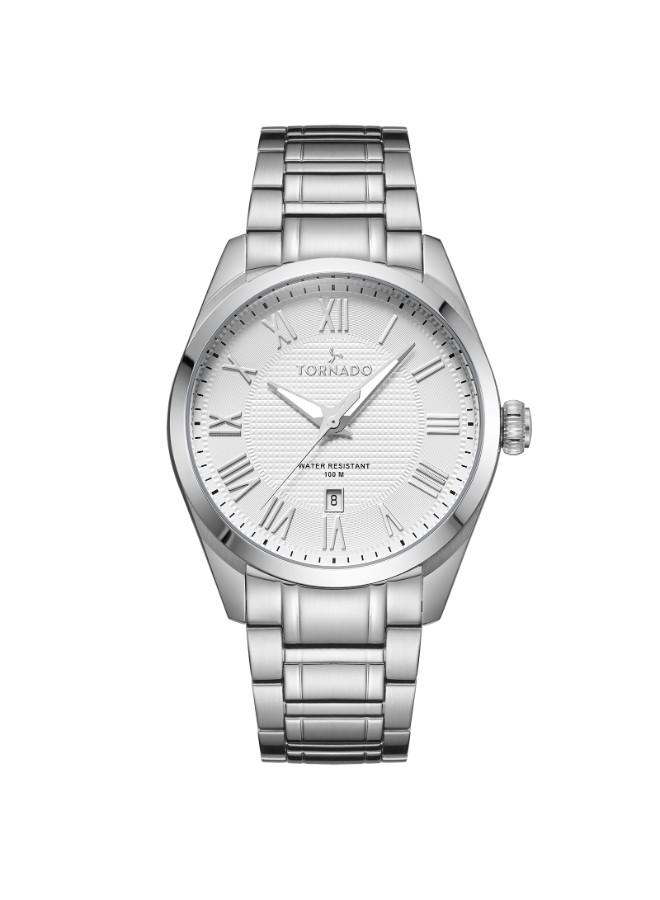 Tornado Celestia Classic Men’s Analog Watch | White Dial, 42mm, 100 m (10 ATM)