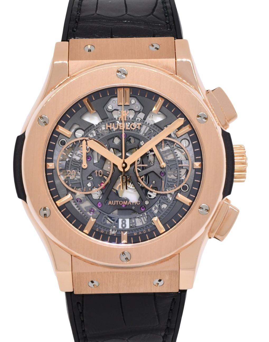 Hublot Classic Fusion Aerofusion Rose Gold Skeleton Watch B/P 525.0X.0180.LR