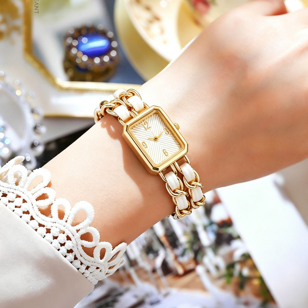 Vintage Square Quartz Watch Luxury Leather Strap Fashion Gift For Women US Stock