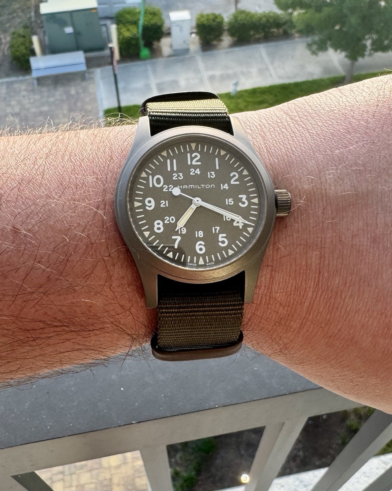 Hamilton Khaki Field Mechanical 38mm Earth PVD with Box & Manual