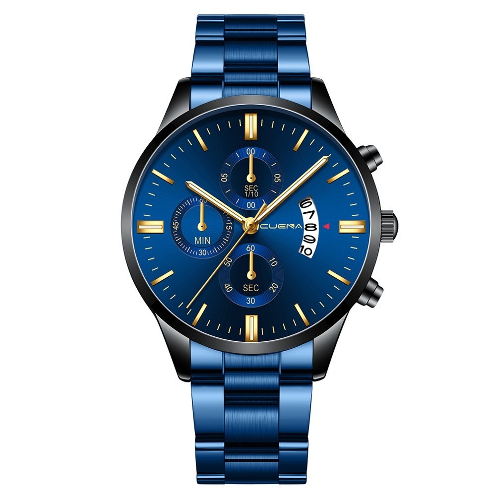 Men’s Fashion Stainless Steel Watch Quartz Luminous Classic Watches 1PCS