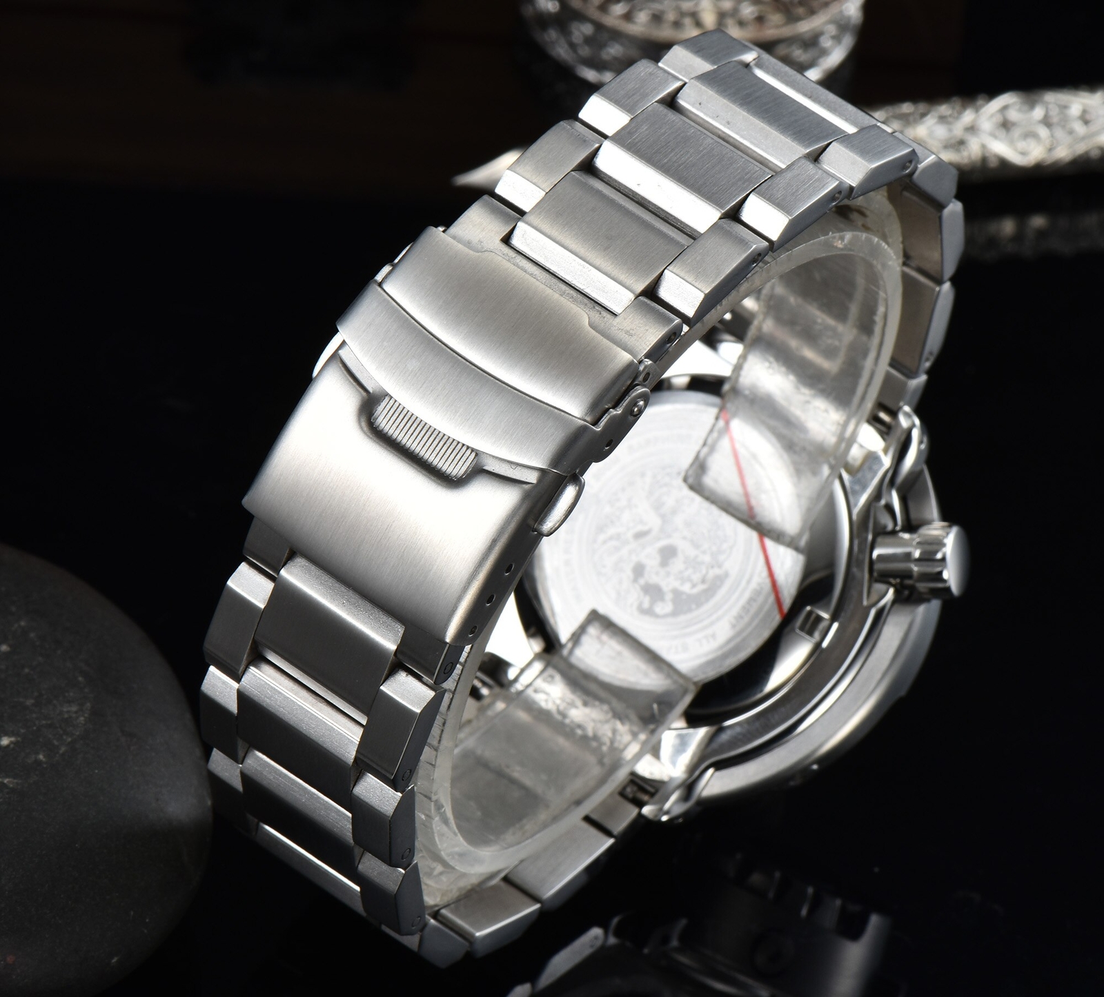 Tandorio 46.5mm 300M Waterproof Black Blue Dial Dive NH35A Automatic Men Watch