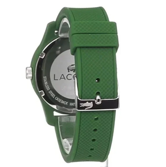 LACOSTE 2010763 12.12 GREEN DIAL GREEN SILICONE STRAP MENS WATCH