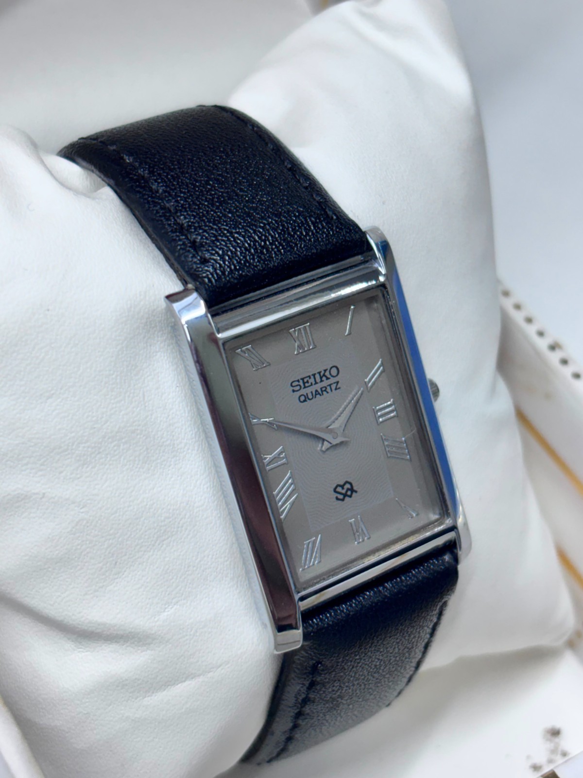 Vintage Refurbished Seiko Slim Tank Quartz Japan Men’s Wrist Watch