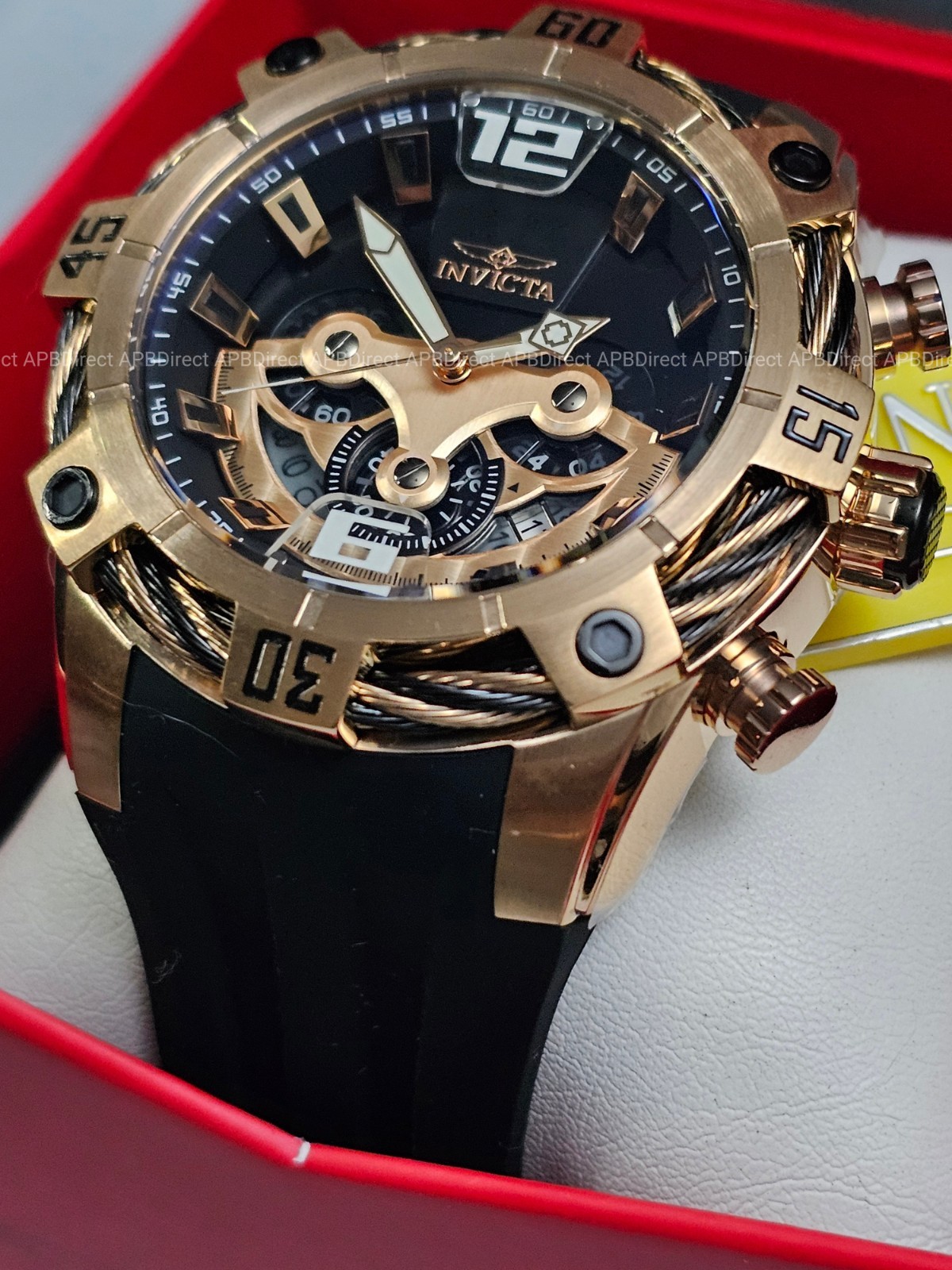 Invicta – BOLT EXCLUSIVE – 51mm SPINNING DIALS Chronograph – Quartz mens watch