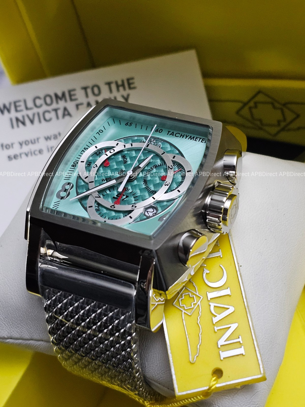 Invicta – S1 Rally – Blue Glass Fiber – Milanese Swiss Z60 FE Chrono Mens Watch