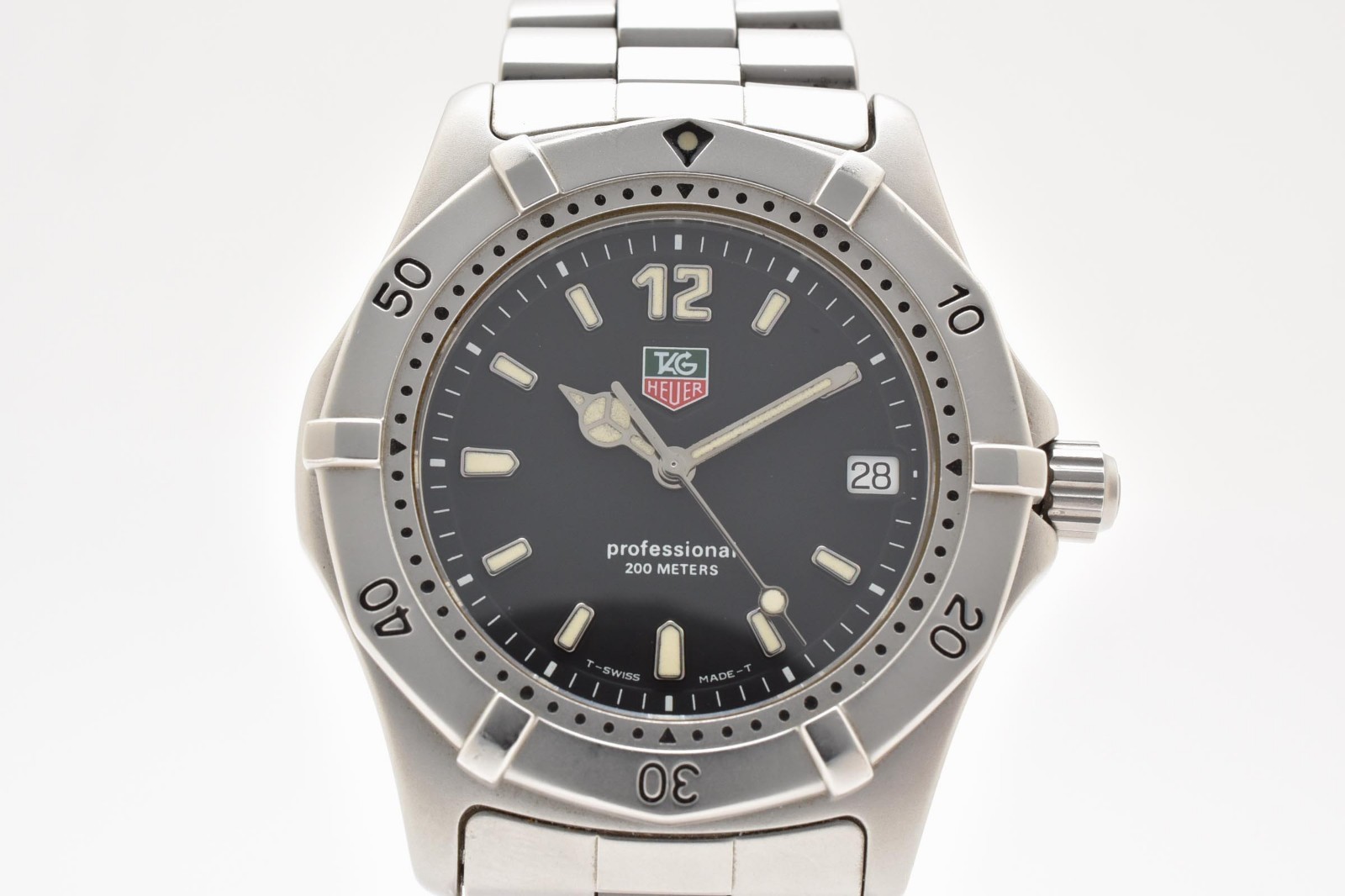 TAG Heuer 2000 Professional WK1110 Black Dial Quartz Stainless Steel Men’s Watch