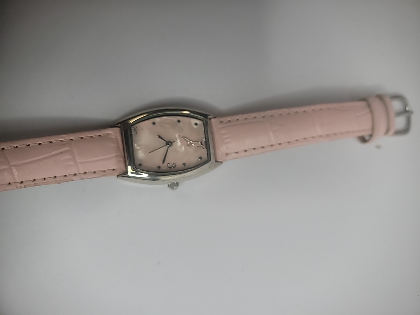 Vintage Wristwatch Watch Womens Pink Breast Cancer Awareness Jewelry Costume