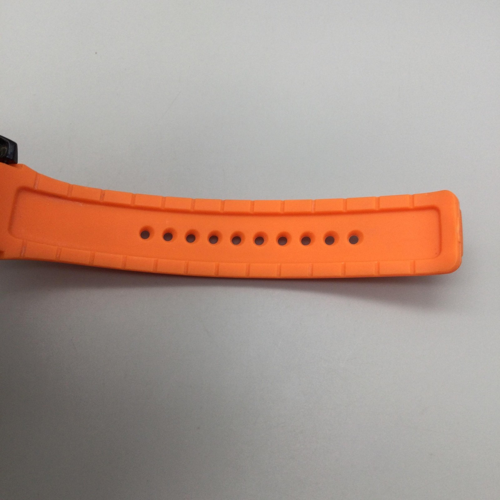 Pulsar W861-X006 Mens Watch 47mm Digital Black Orange Rubber New Battery