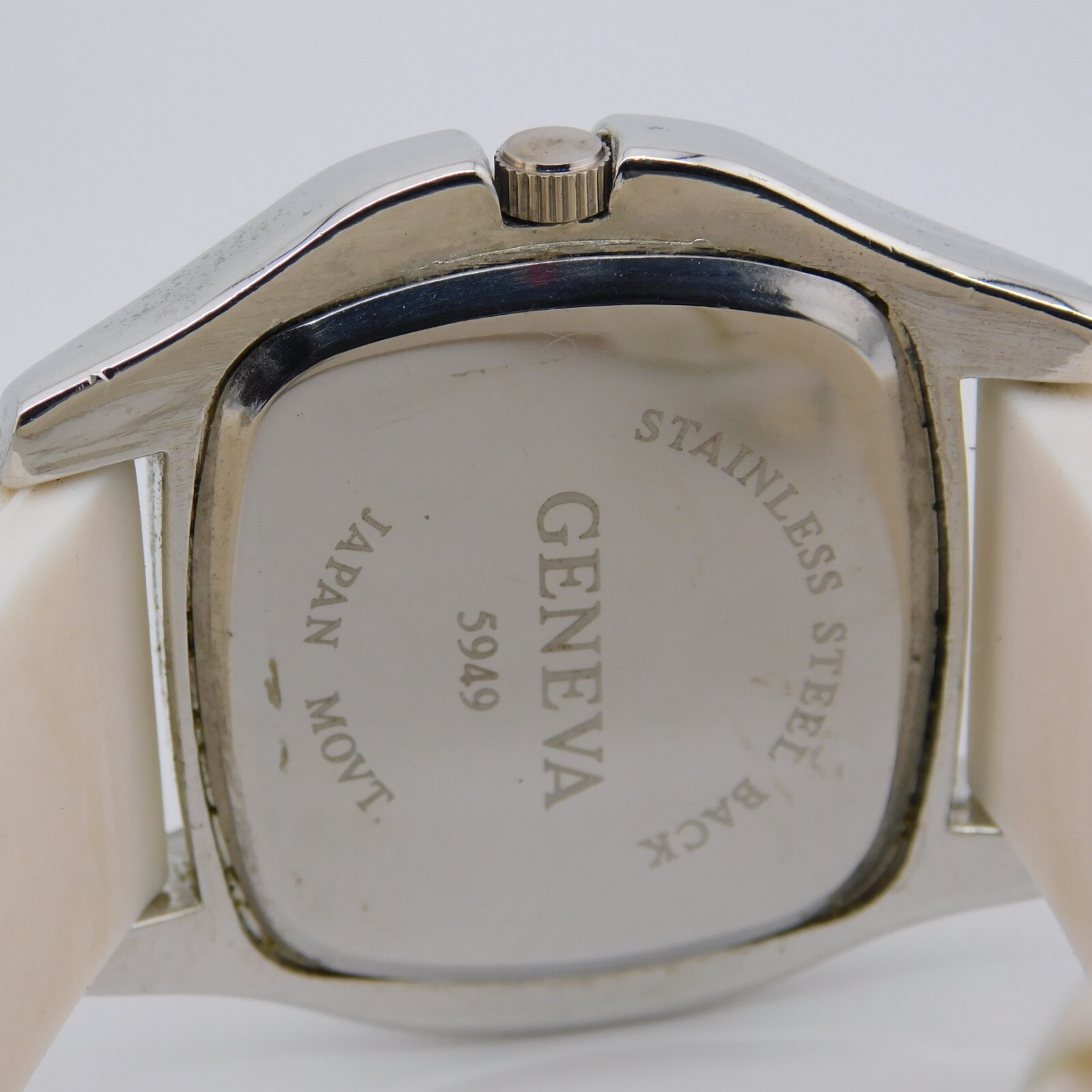 GENEVA 5949 White-Tone Quartz Analog Women’s Watch New Battery