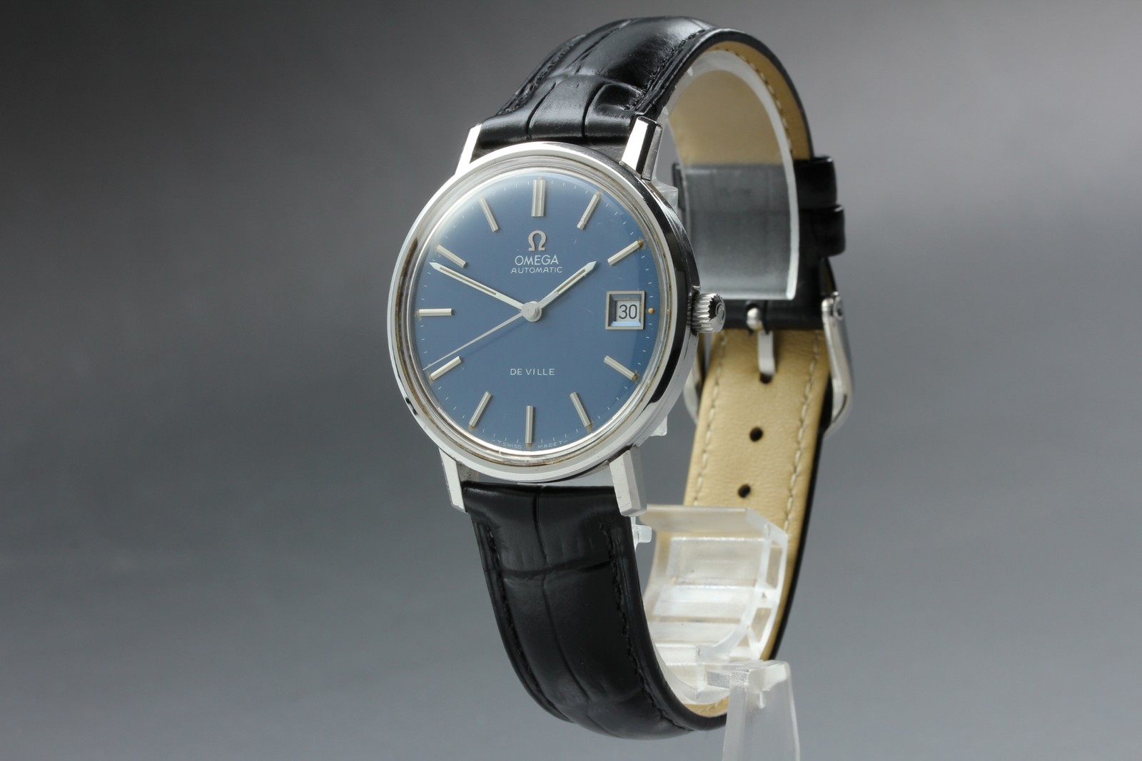[N MINT] OMEGA De Ville TOOL 106 Automatic Navy Blue Dial Date Men’s From JAPAN