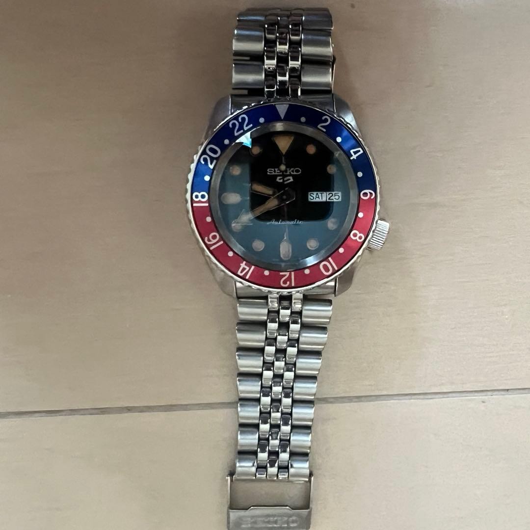 Pepsi Bezel Diver Watch MAD Classic Custom 18cm Wrist Bracelet