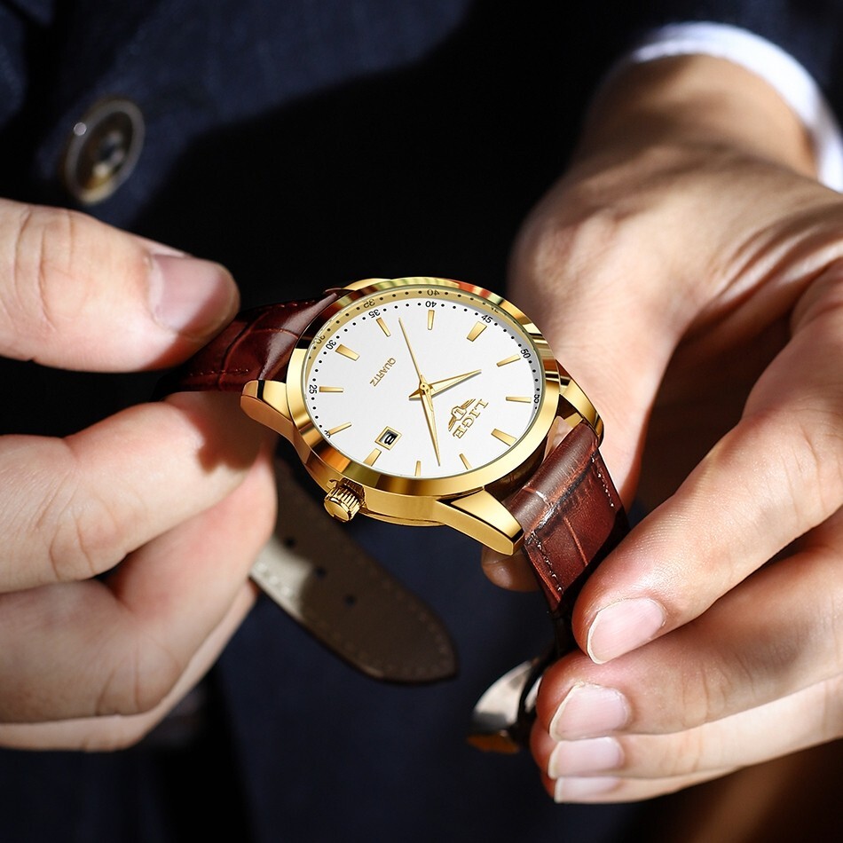 LIGE Men Watch Business Quartz Date Luminous Women Dress Wrist Watch Waterproof