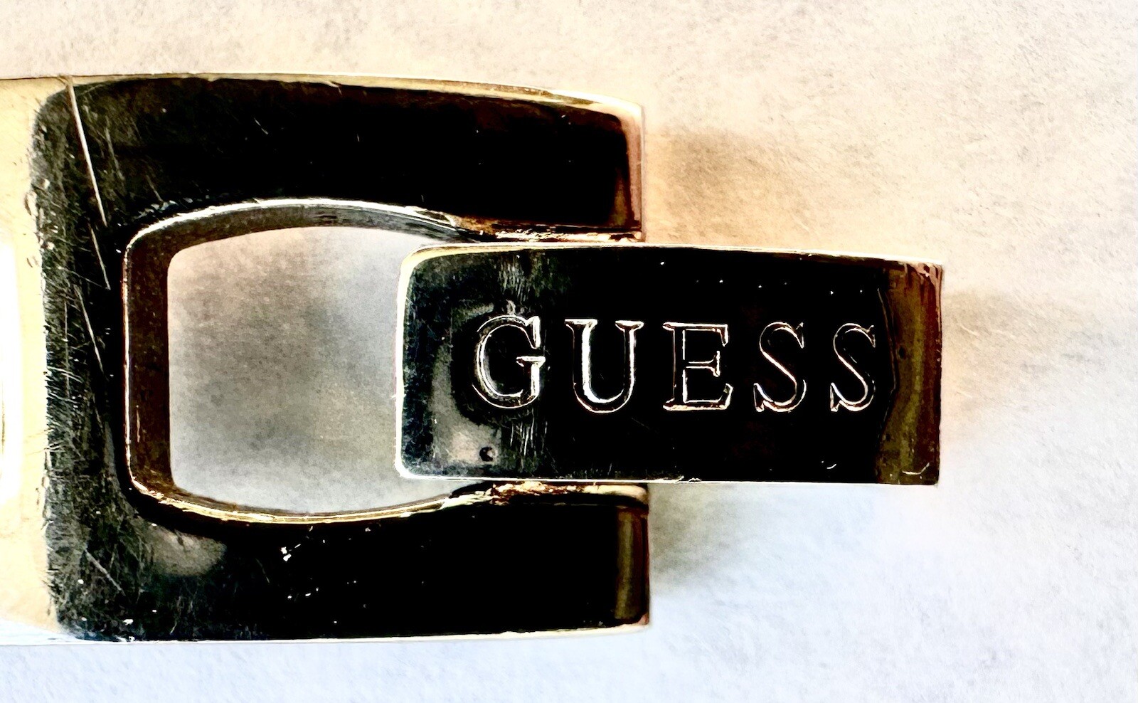 Guess G66005L Ladies Watch Silver Tone New Battery Blue Face Sliver Tone