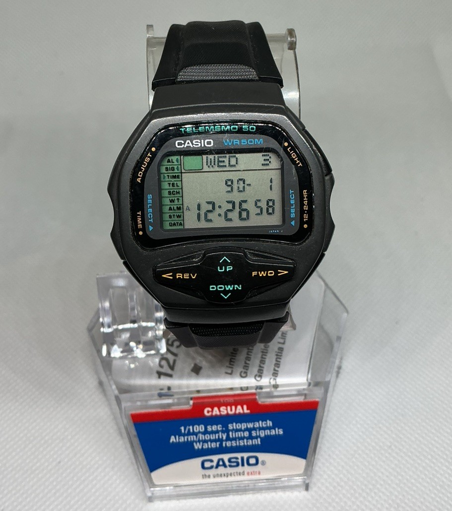 Vintage Casio DBF-50W Telememo 50 Men’s Digital Sports Watch JDM 1990s