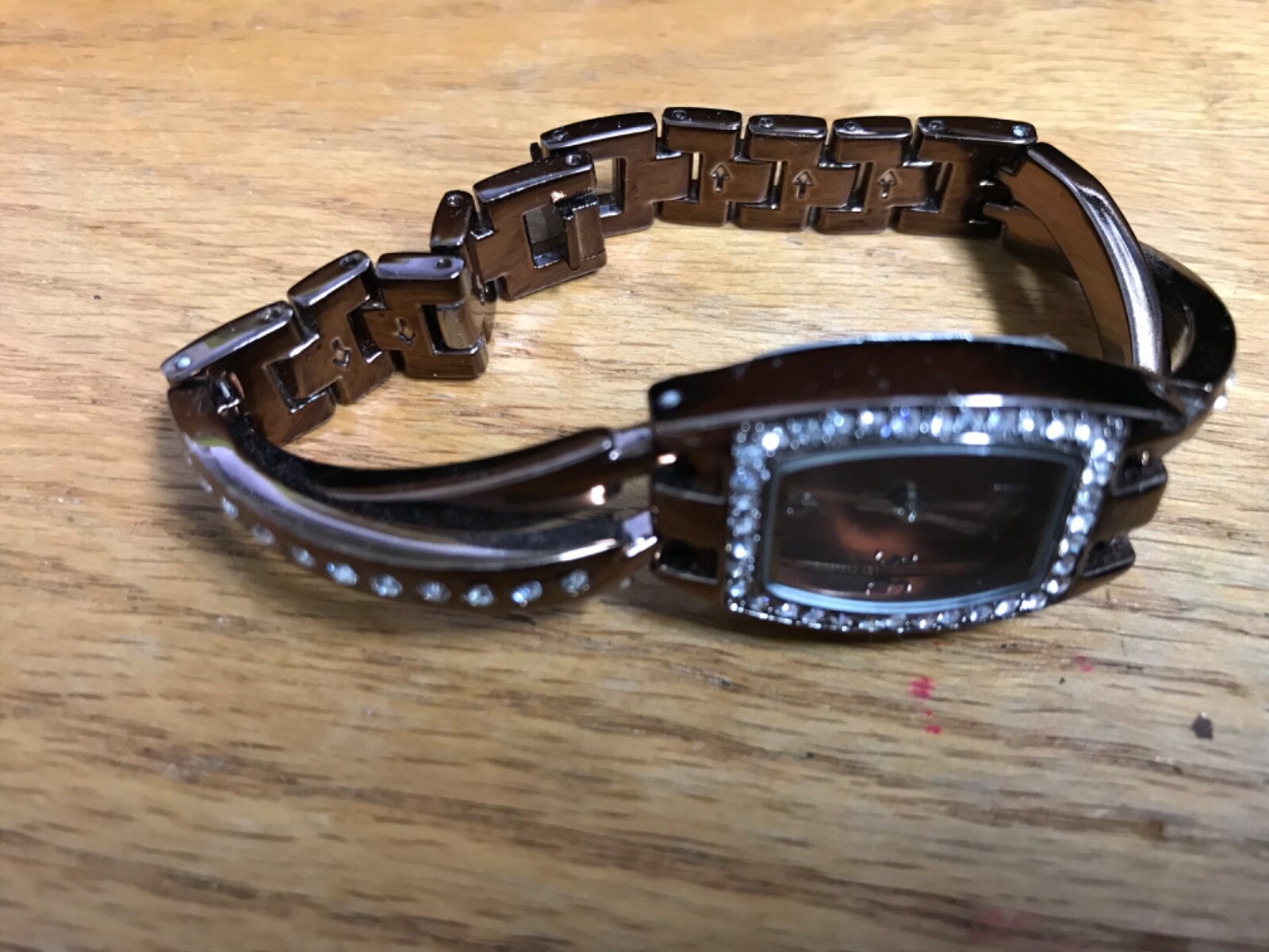 Bronze colored Ladies Watch stainless steel back Japan 1203