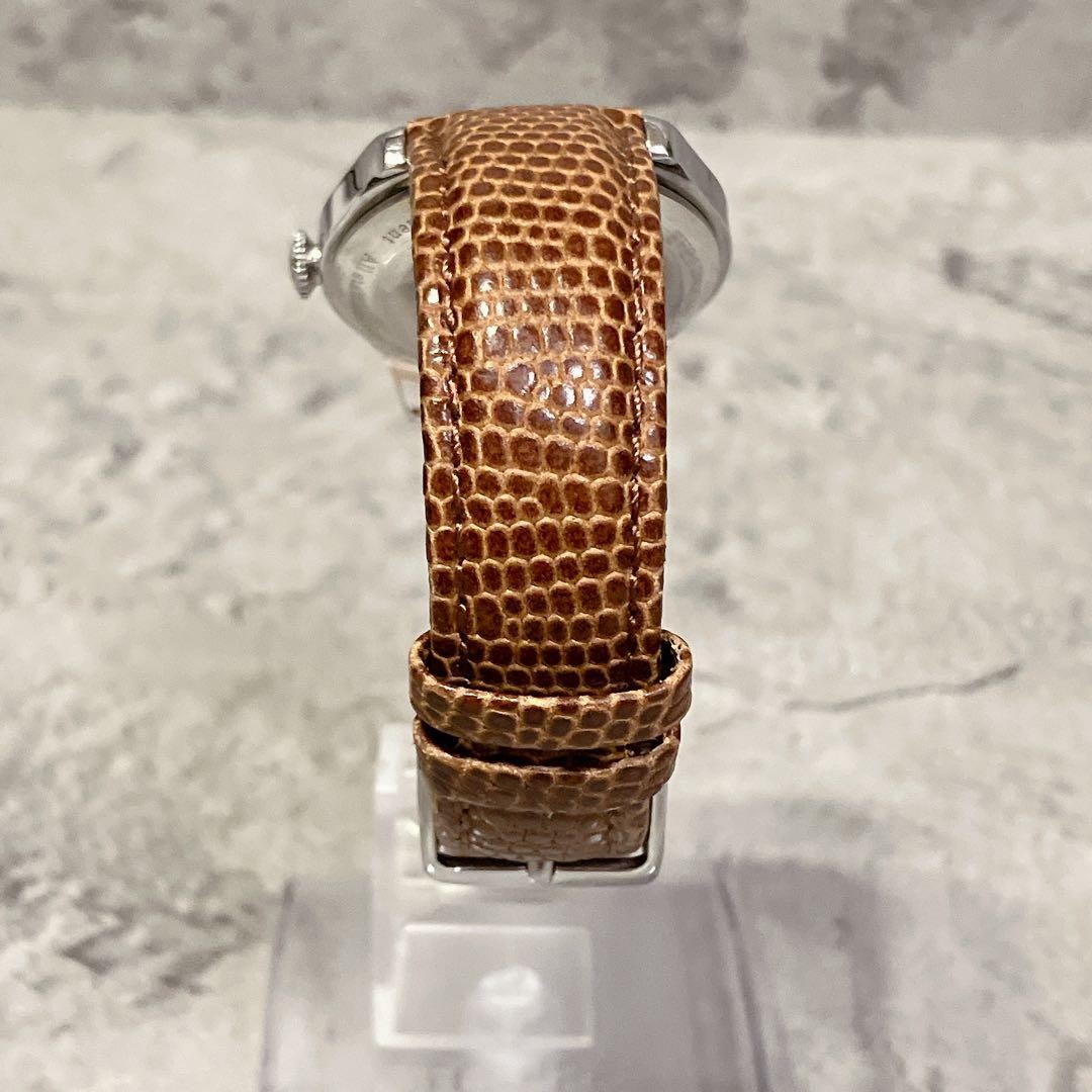 KUOE Kyoto Old Smith 90-001 Quartz Watch Ivory Dial Brown Leather Running Japan