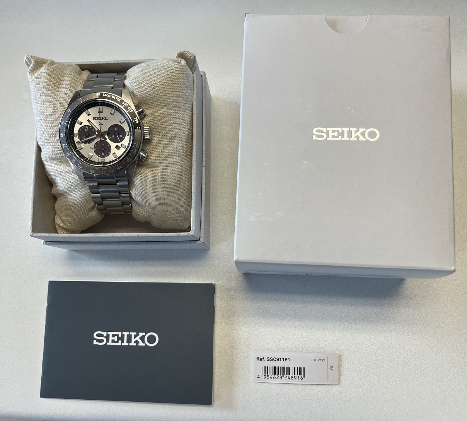 Seiko Prospex Speedtimer 41.4 MM Solar Stainless Steel Watch – SSC911P1