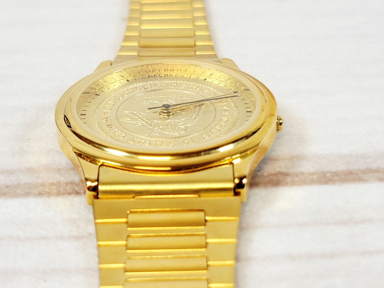 Vintage Helbros United States Department of the Navy Gold-Tone Wristwatch Men’s