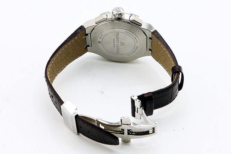 Maurice Lacroix Aikon Chronograph AI1018 Automatic Watch 45mm Silver Dial