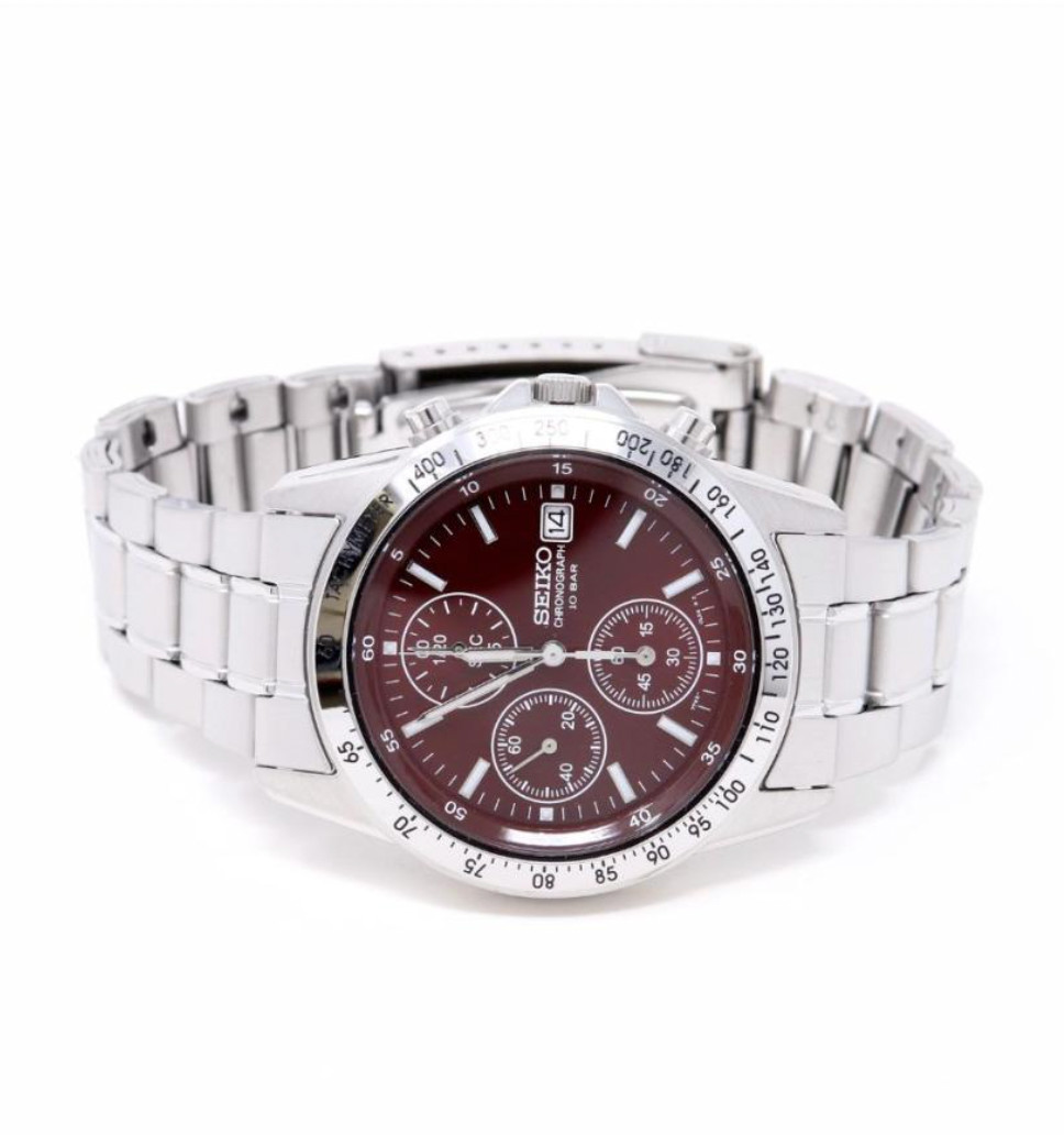 SEIKO SPIRIT SBTQ045 Chronograph RED Quartz Men’s Watch in Box New from Japan