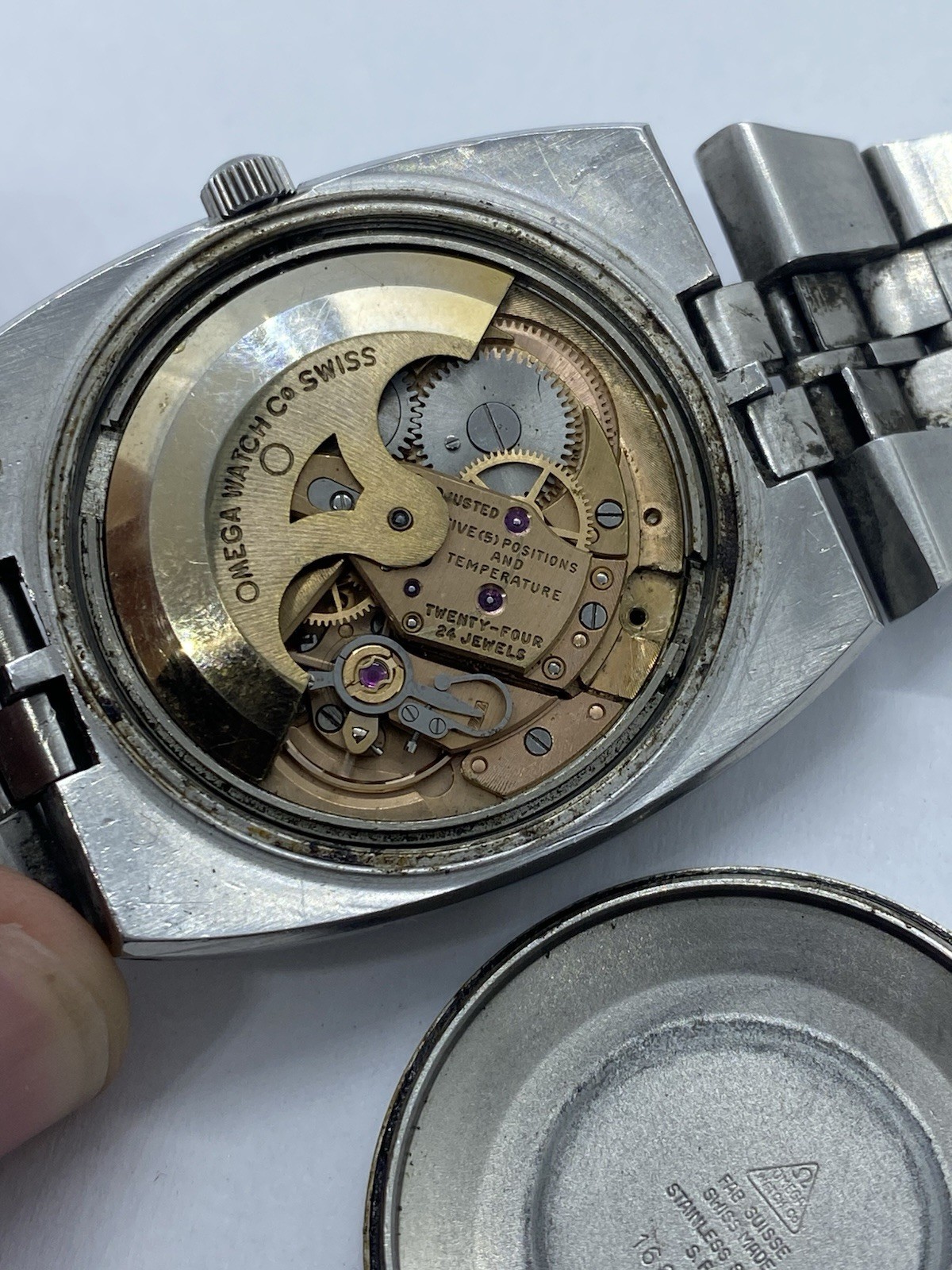 Omega Constellation 168.045 Cal 751 Automatic Men Watch For Repair Gold Bezel