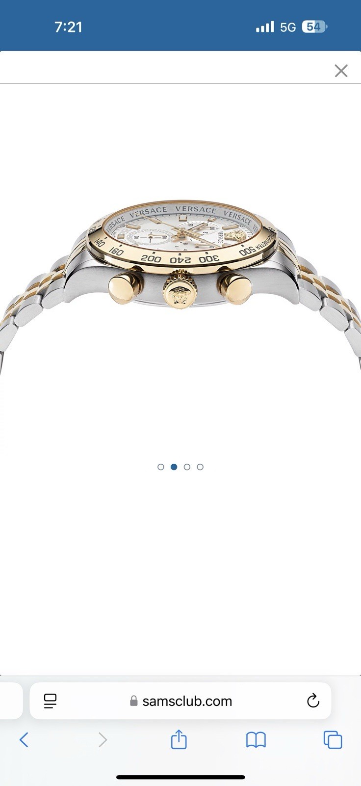 Versace VE2U00422 Hellenyium Chrono white silver gold Steel Men’s Watch NEW