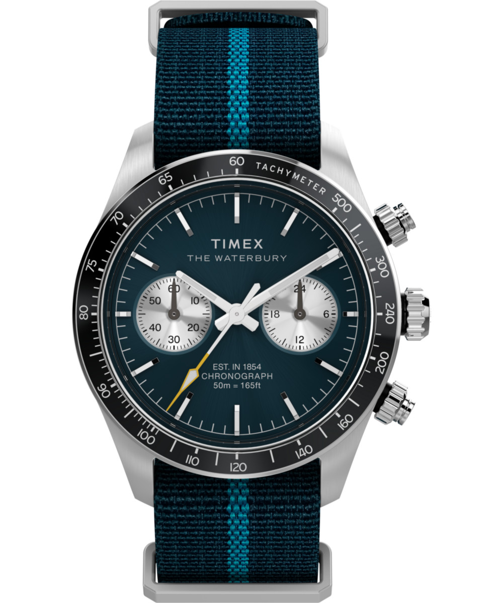 Timex Blue Mens Chronograph Watch Waterbury Heritage TW2Y39000
