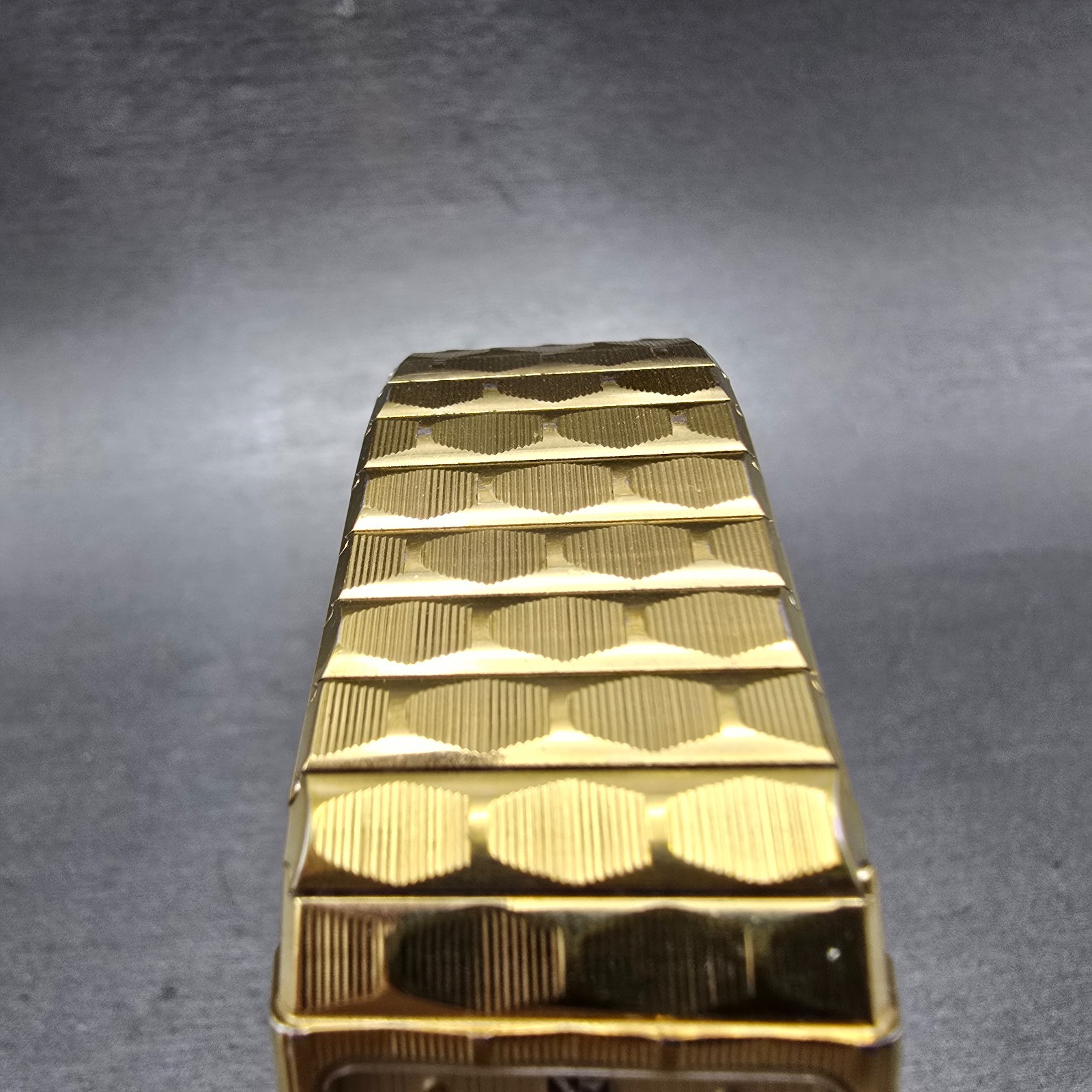Wittnauer Tank Watch Men 24mm Champagne Dial Gold Tone Recatngle New Battery