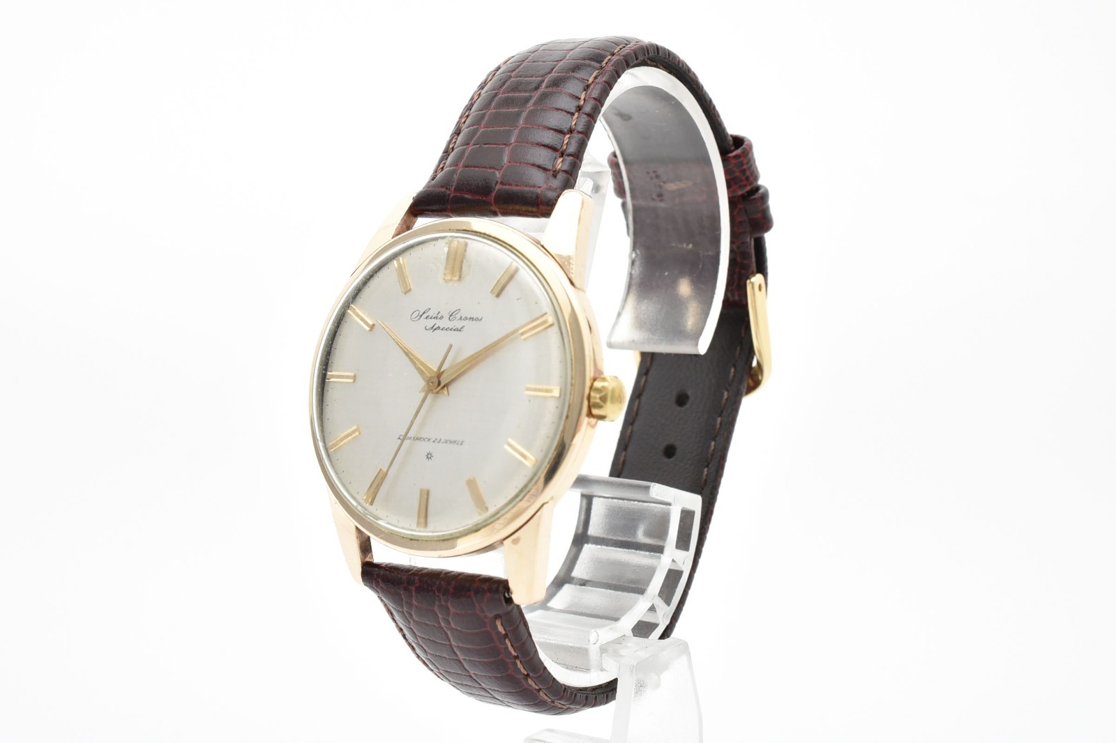 [Exc+5 New Belt] SEIKO Cronos Special 15033 Gold 36mm Men’s Manual Vintage Watch