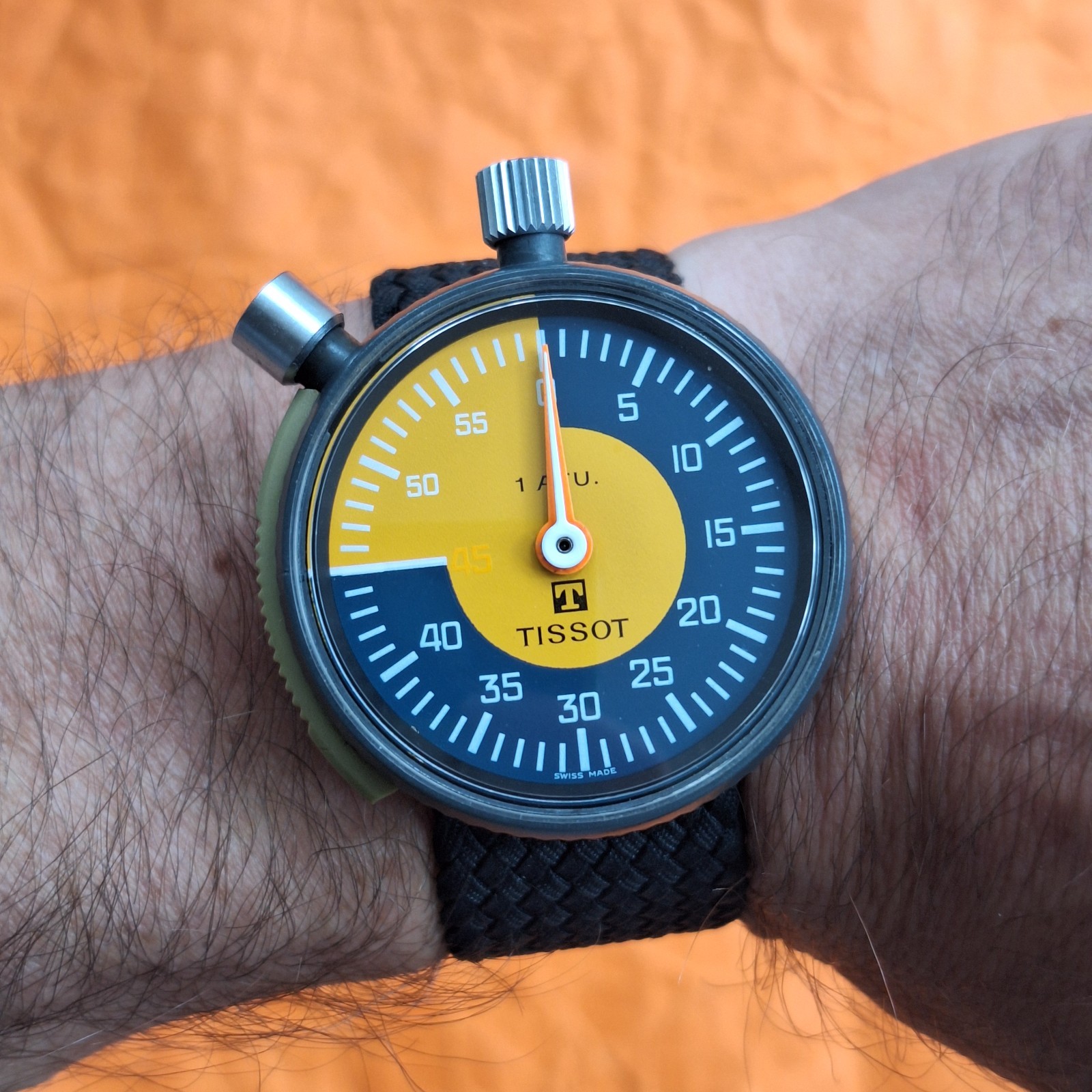 TISSOT 1979 FIFA REFEREE SOCCER STOPWATCH LEMANIA 7160