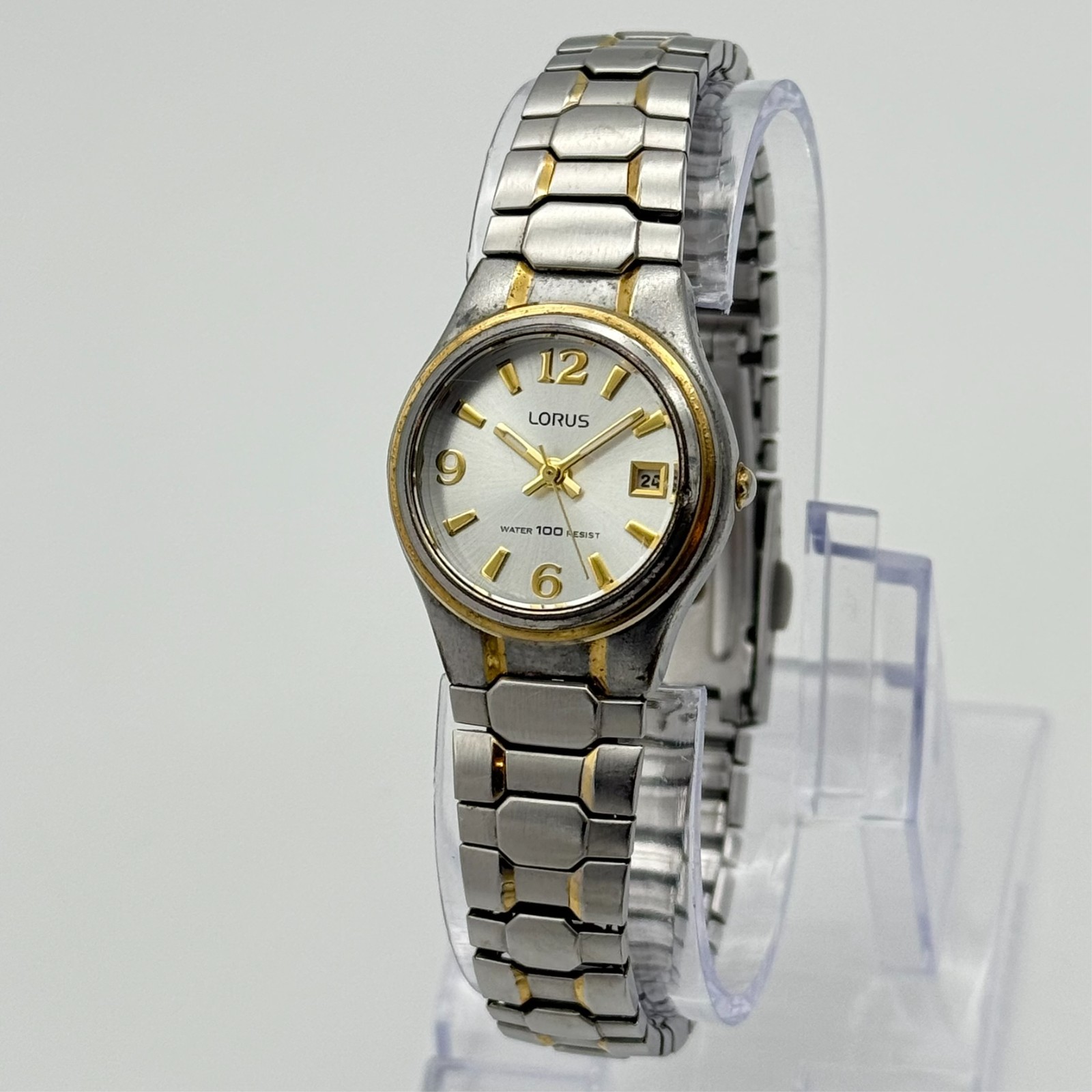 Women’s LORUS Classic Two-Tone Classic Flex Bracelet Watch, Quartz, Runs LR9990