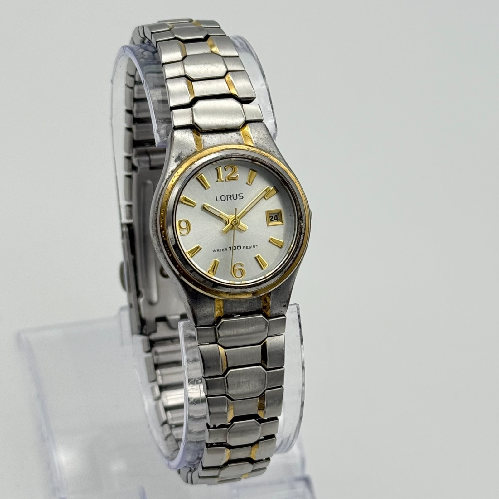 Women’s LORUS Classic Two-Tone Classic Flex Bracelet Watch, Quartz, Runs LR9990