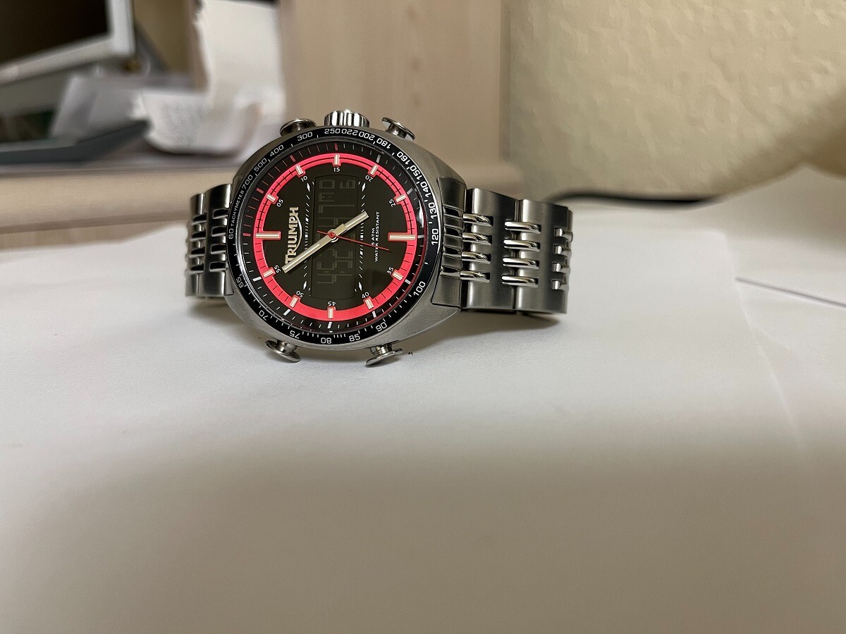 Men’s Triumph Motorcycle Watch Model 3021 Analog – digital RARE