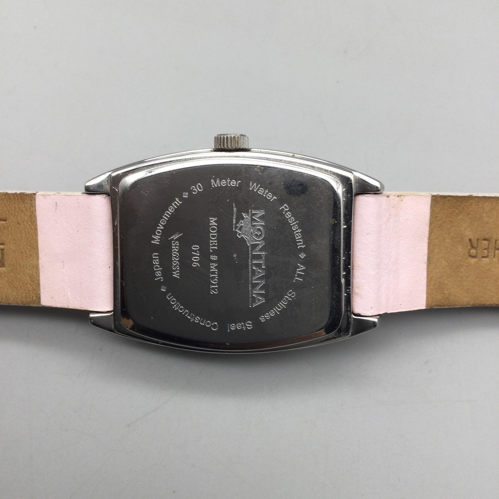 Montana Womens Watch 28mm Pink Crystals Breast Cancer Awareness New Battery