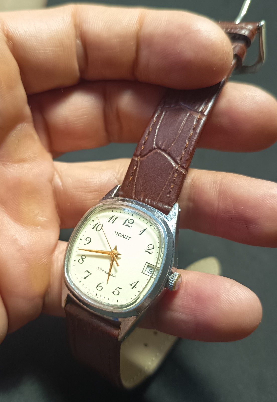 Vintage Men’s watch Poljot 17 jewels mechanical Soviet USSR