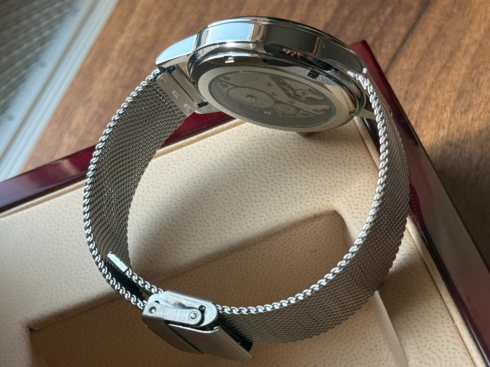 Watch 24h Mechanical Raketa Wrist Men Soviet USSR Polar Day Russian Rare Silver