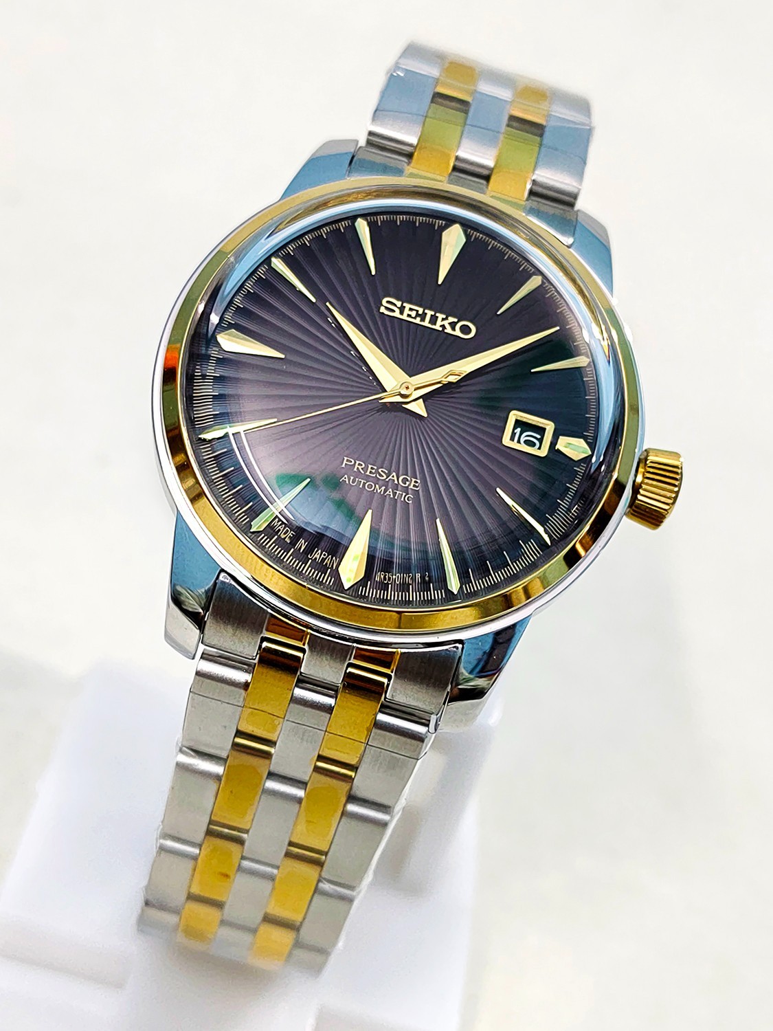 New SEIKO Presage Automatic 24-Jewels Men’s 4R35 Driven Japanese 44mm Wristwatch